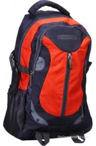Suntop Neo 9 26 L Medium Backpack(Grey and Orange Checks, Size - 460)